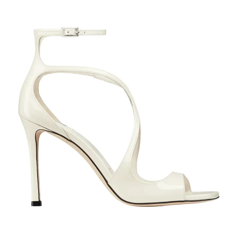 Ivory Wavy-Strap Stiletto Bridal Shoes – Custom Wedding Sandals - Image 2