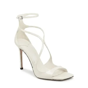 Ivory Wavy-Strap Stiletto Bridal Shoes – Custom Wedding Sandals