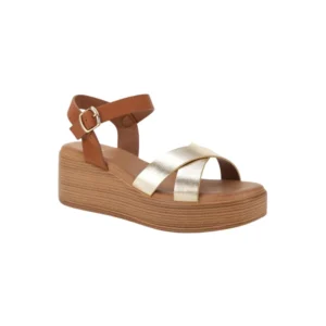 Women's Cross Strap Platform Wedge Sandals