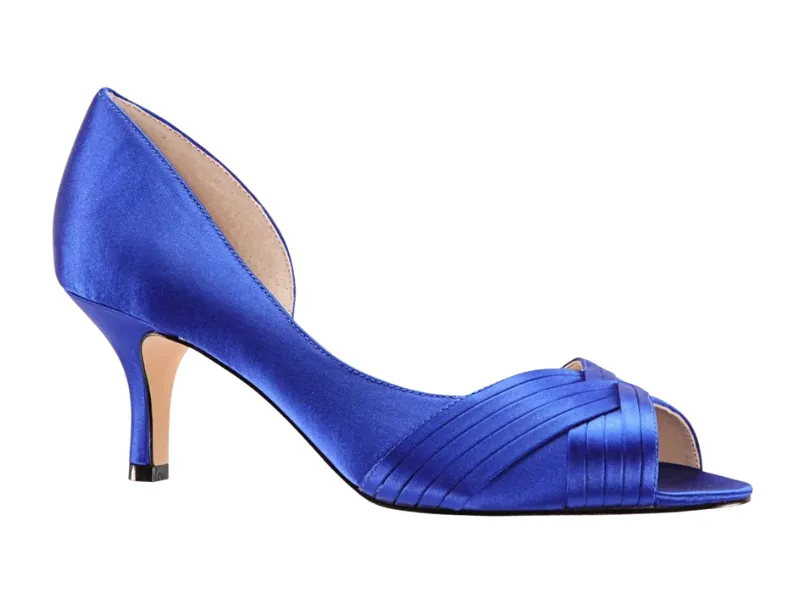 Women's peep-toe heeled shoe