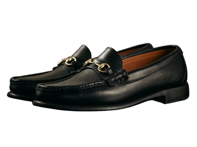 Men's natural leather penny and horsebit loafers
