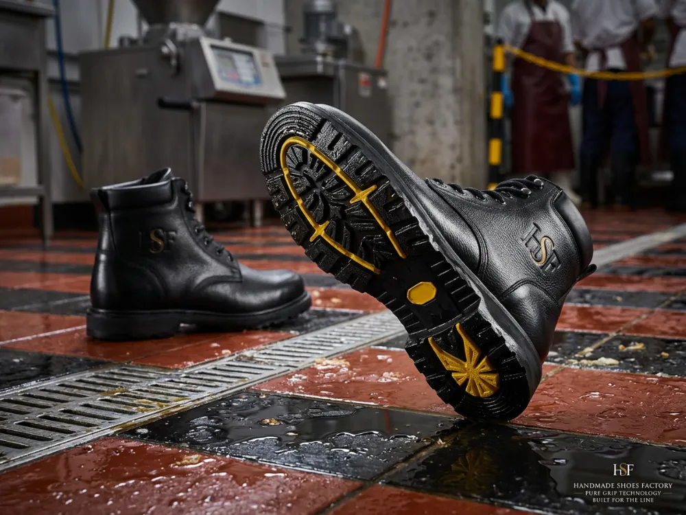 Slip-resistant work shoe outsole