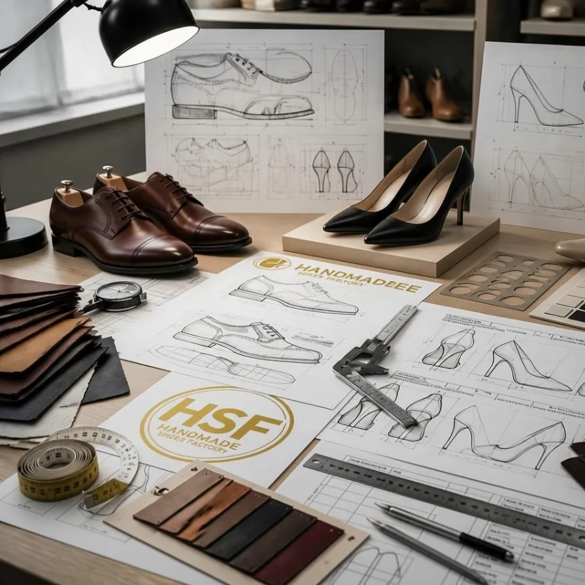 Developing a shoe design sketch into a manufacturing spec