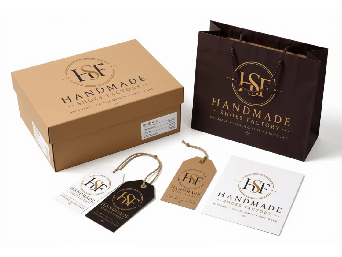 Custom branded shoe box and packaging for a private label shoe brand