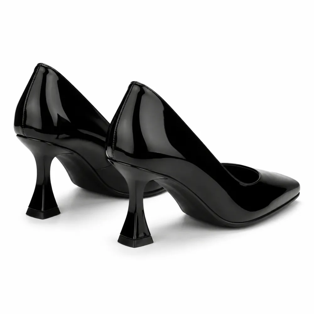 Square-Toe Patent Pump — Flared Heel for Private Label Brands - Image 3