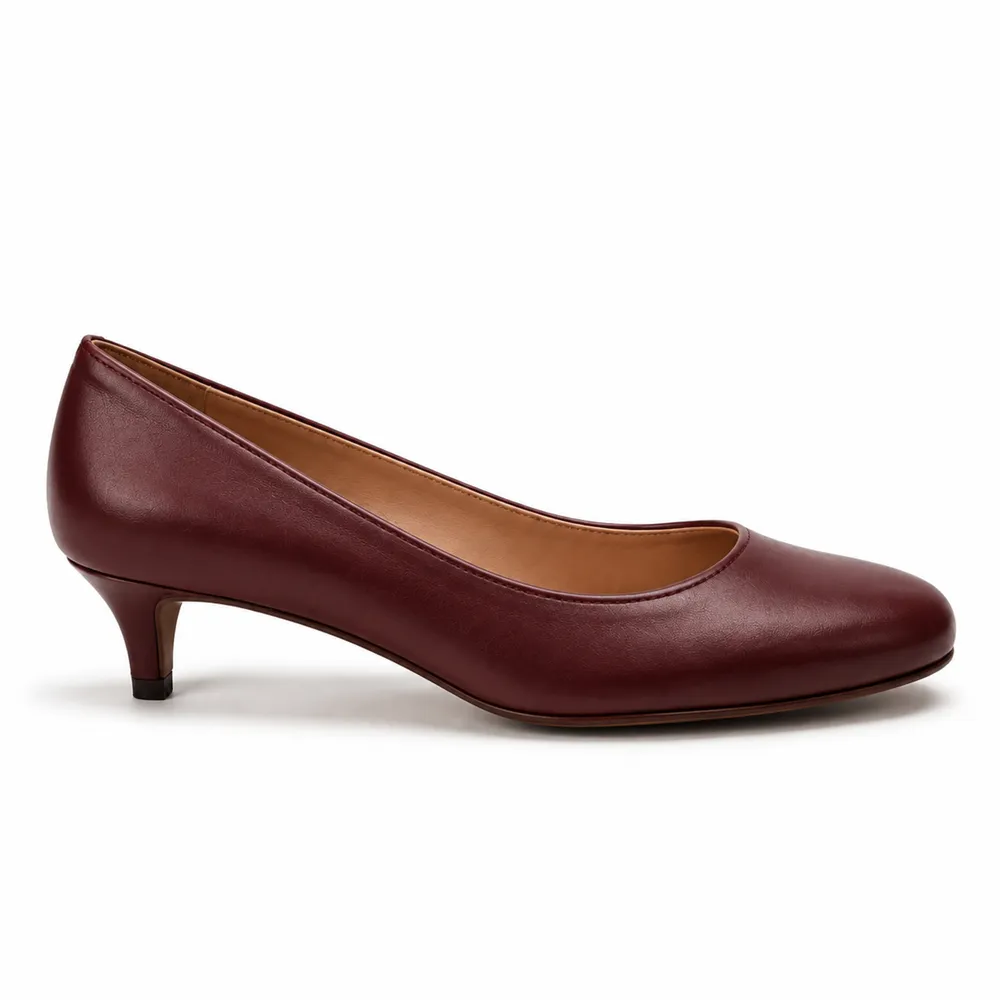 Round-Toe Leather Pump — Low Heel for Private Label Brands - Image 2