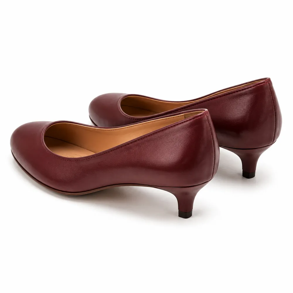 Round-Toe Leather Pump — Low Heel for Private Label Brands - Image 3