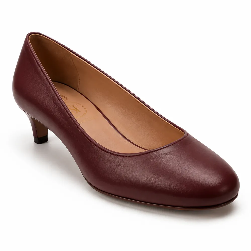 Round-Toe Leather Pump — Low Heel for Private Label Brands - Image 5