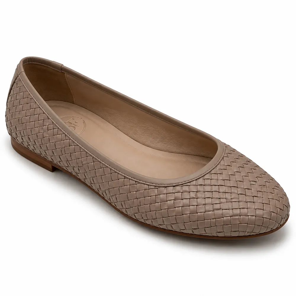 Woven Leather Ballet Flat for Private Label Brands - Image 2