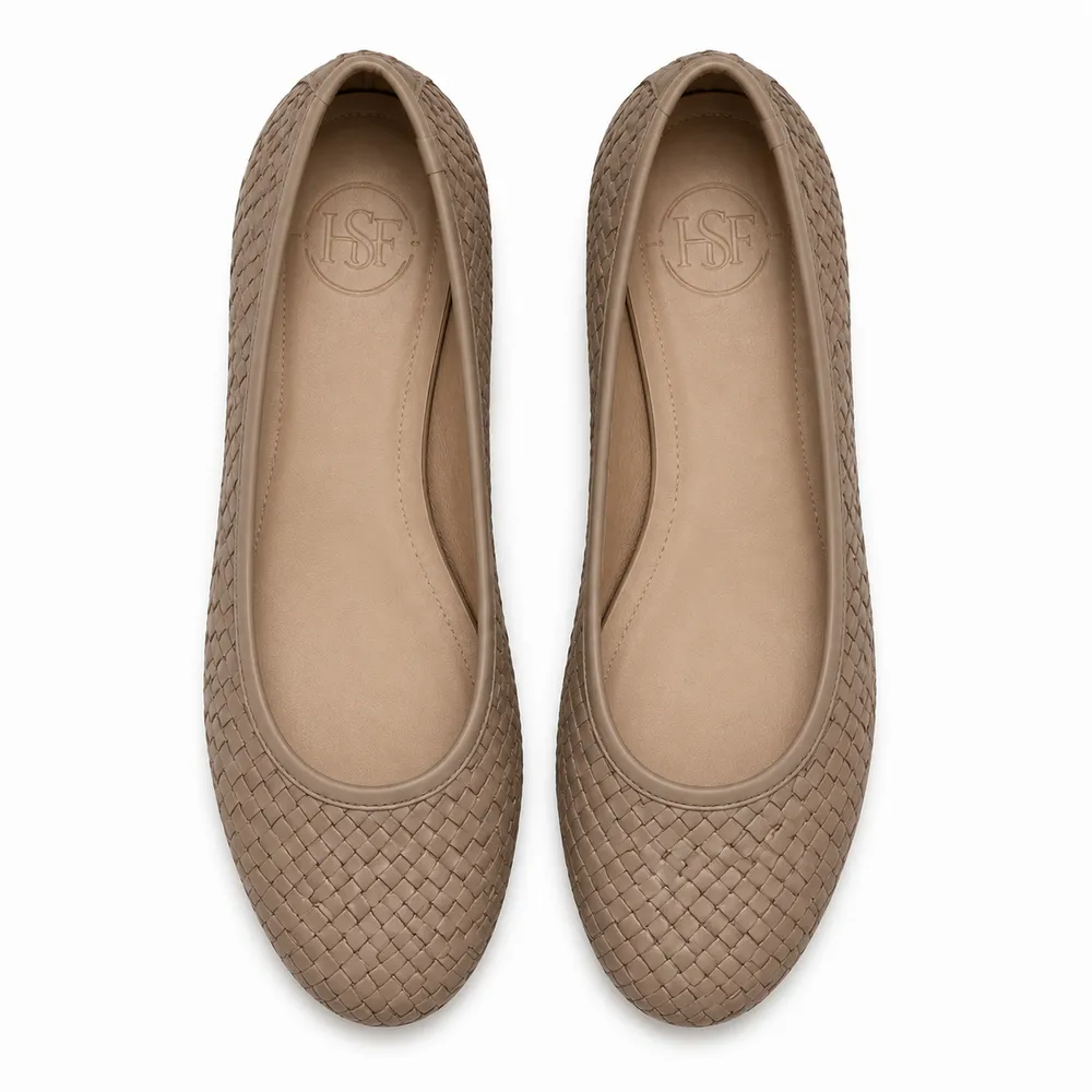 Woven Leather Ballet Flat for Private Label Brands - Image 3