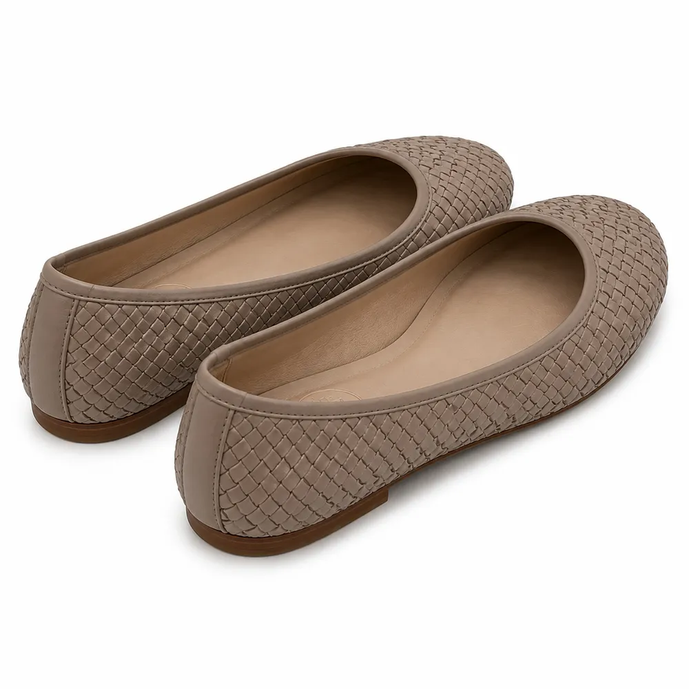 Woven Leather Ballet Flat for Private Label Brands - Image 5