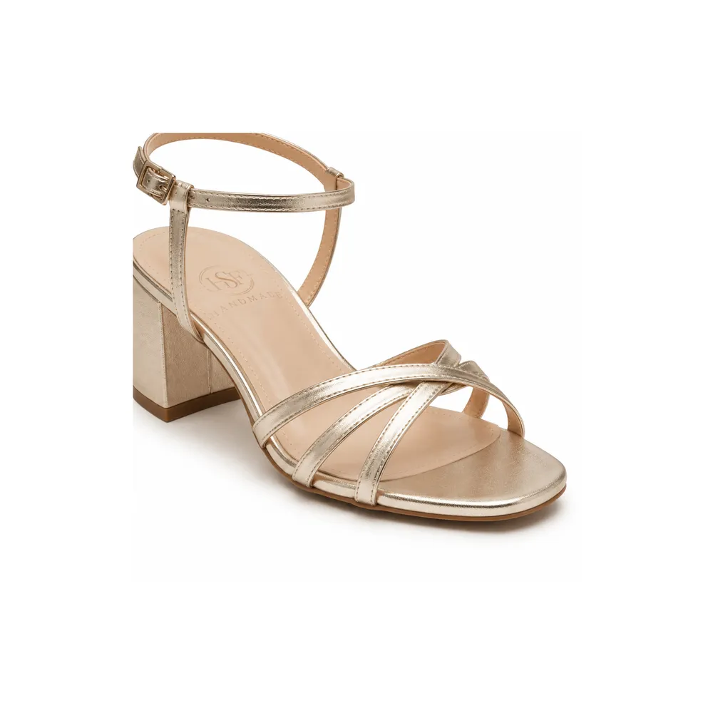 Metallic Evening Sandal — Block Heel for Private Label Brands - Image 2