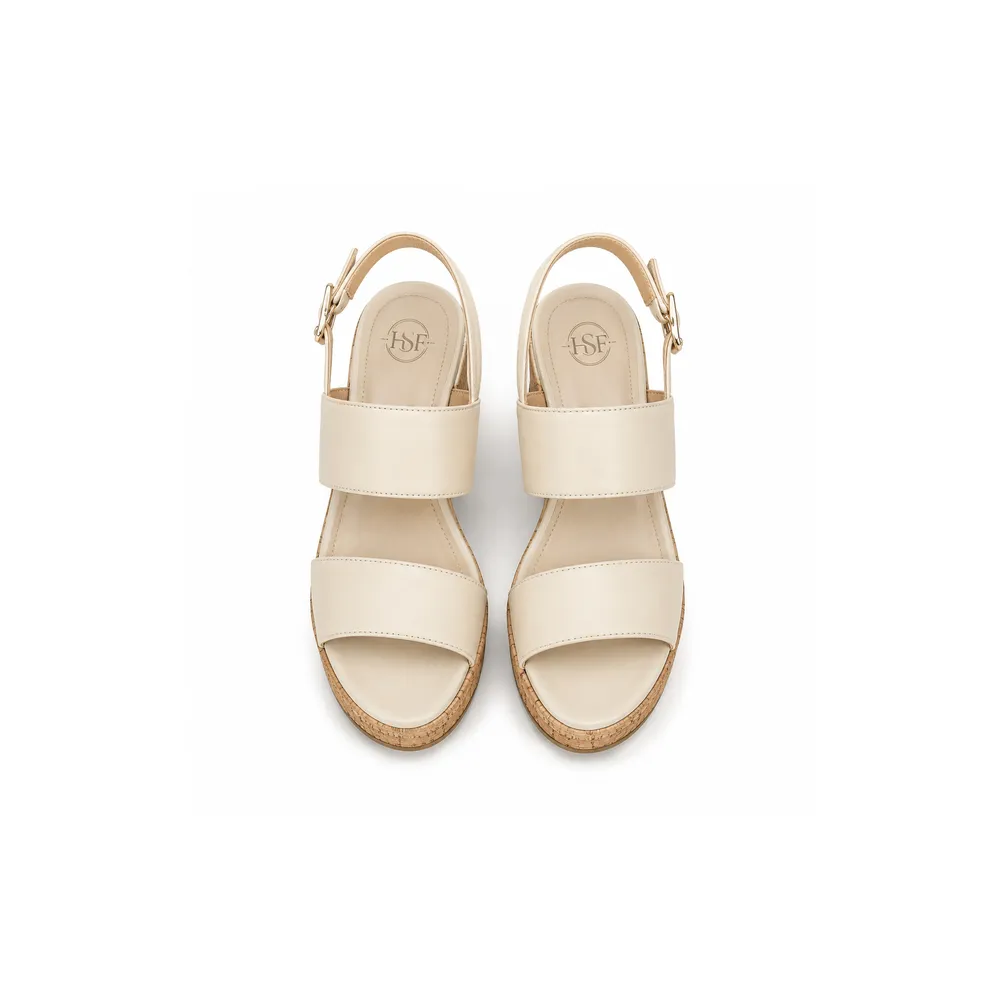 Cork-Look Platform Wedge Sandal for Private Label Brands - Image 3
