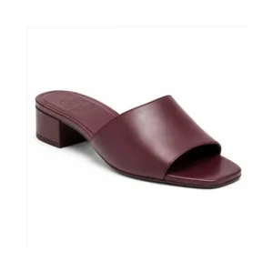 Private label low block heel open toe mule main product image for brands, retailers, wholesalers, importers, and sourcing teams.