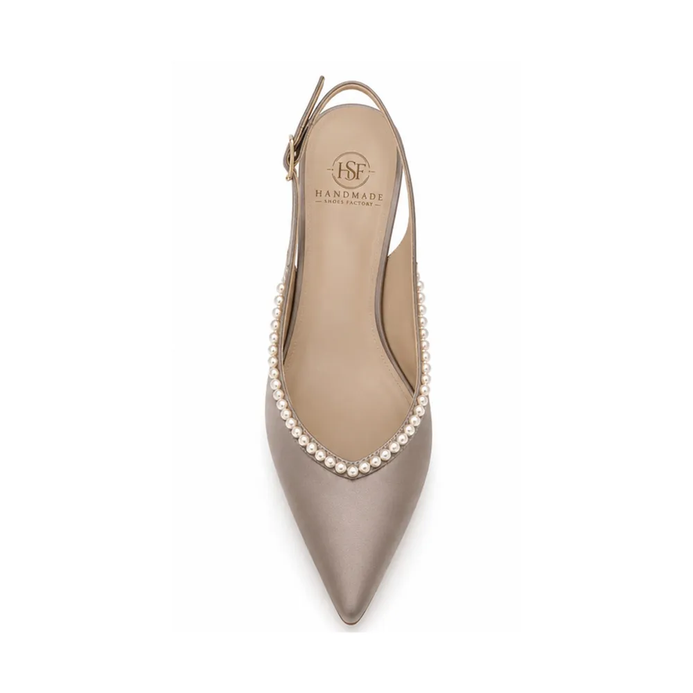 Pearl-Trim Slingback Party Heel for Private Label Brands - Image 4