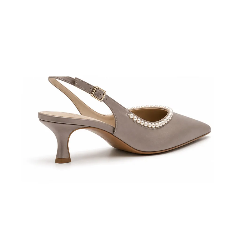 Pearl-Trim Slingback Party Heel for Private Label Brands - Image 5