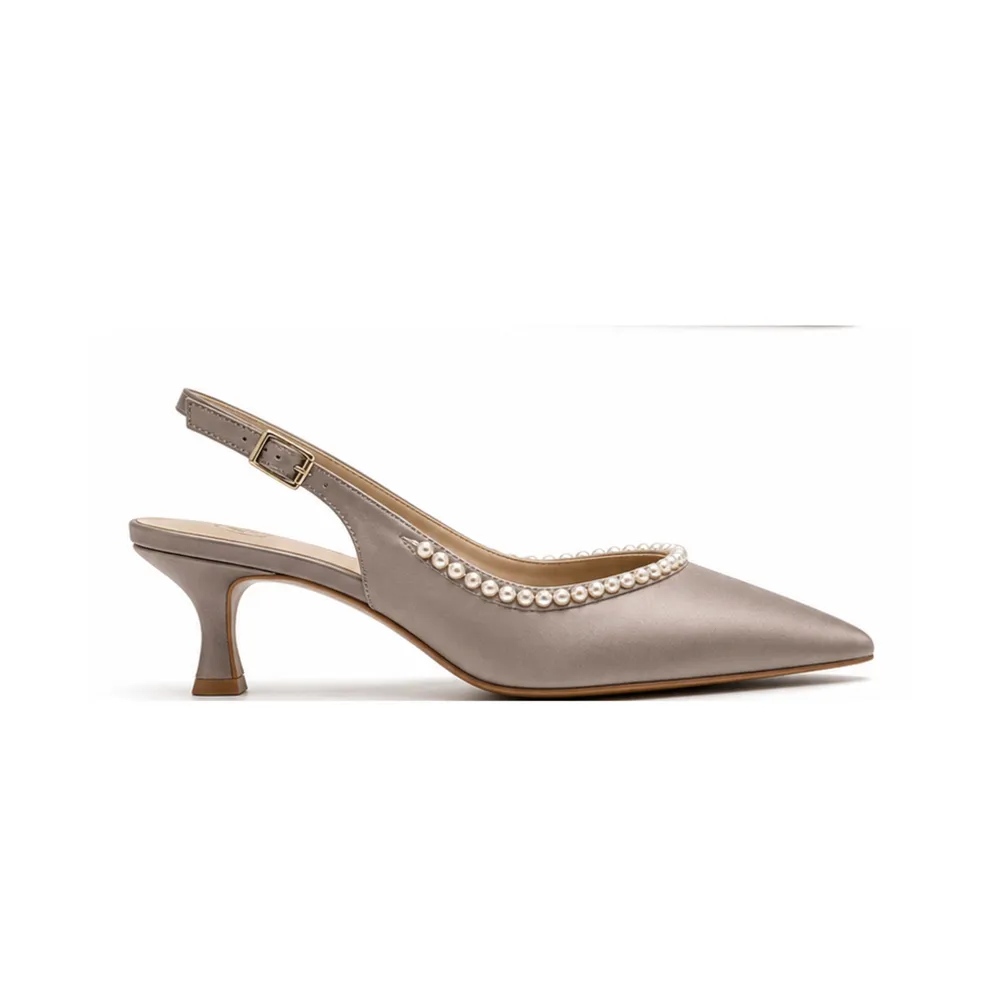 Pearl-Trim Slingback Party Heel for Private Label Brands - Image 2