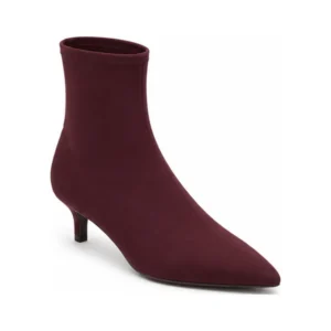 Private label kitten heel stretch ankle boot for brands, retailers, wholesalers, importers and sourcing teams.