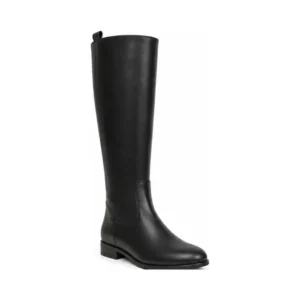 Private label flat leather riding knee high boot for brands, retailers, wholesalers, importers and sourcing teams.