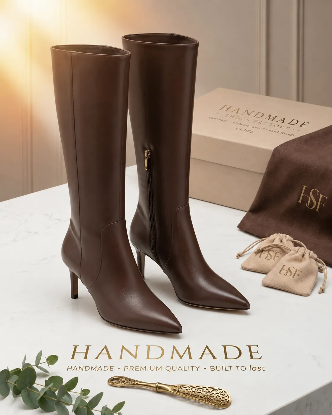 knee high boots manufacturer private label and OEM development by Handmade Shoe Factory