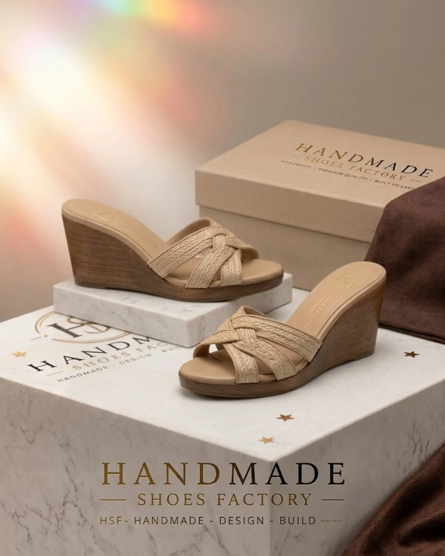 wedge sandals manufacturer private label and OEM development by Handmade Shoe Factory