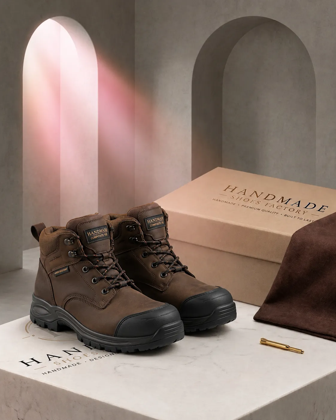 composite toe safety shoes manufacturer private label and OEM development by Handmade Shoe Factory