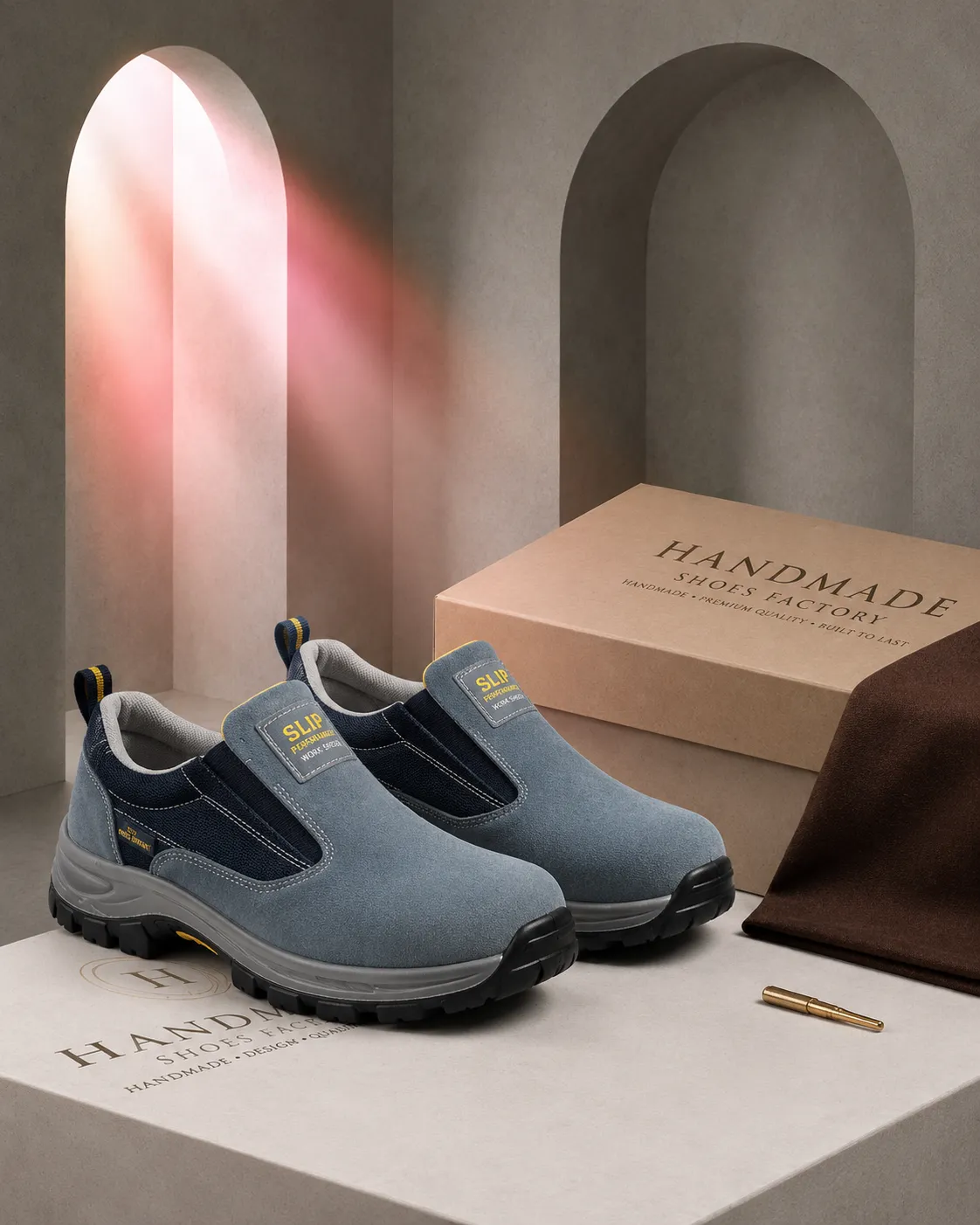 slip resistant work shoes manufacturer private label and OEM development by Handmade Shoe Factory