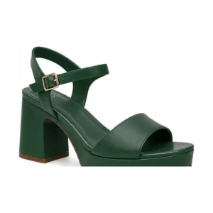 Private label closed back platform sandal with block heel for footwear brands, retailers, wholesalers, importers and sourcing teams