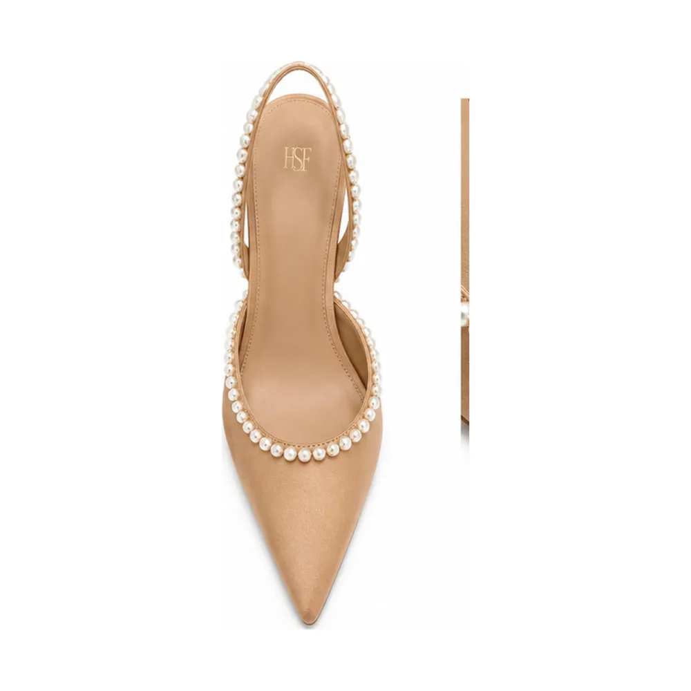 Pearl-Trim Bridal Slingback for Private Label Brands - Image 2