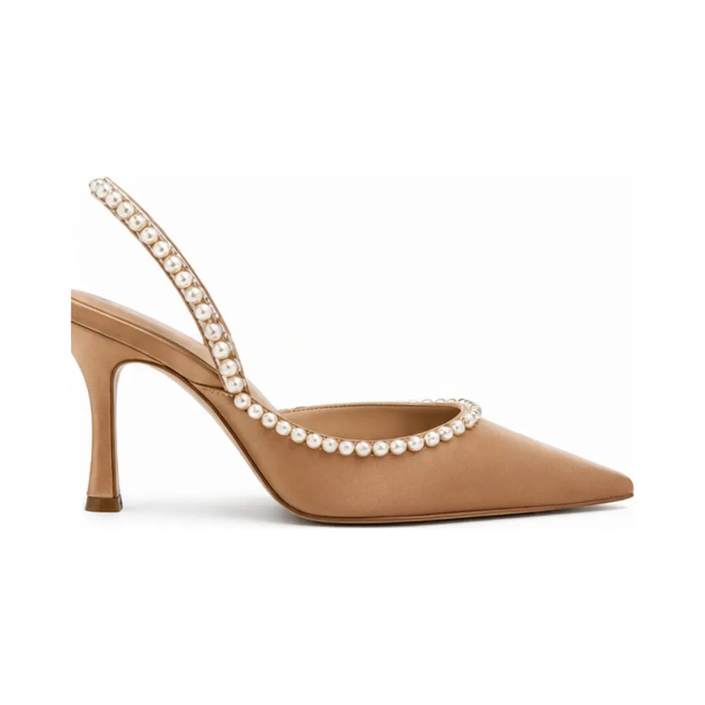 Pearl-Trim Bridal Slingback for Private Label Brands - Image 4
