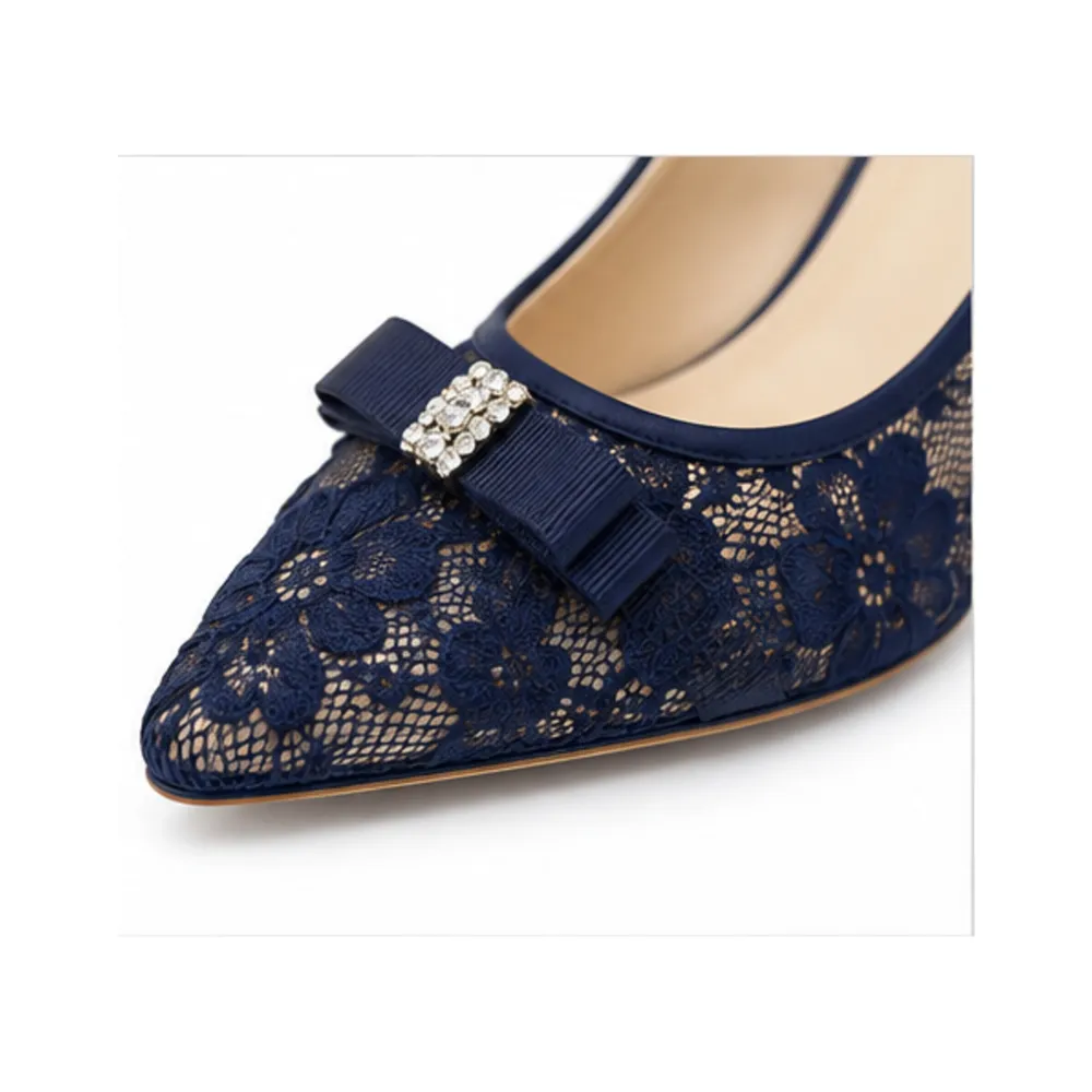 Lace-Overlay Bridal Block Heel for Private Label Brands - Image 4