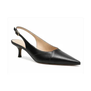Private label pointed toe leather slingback kitten heel for footwear brands, retailers, wholesalers and sourcing teams