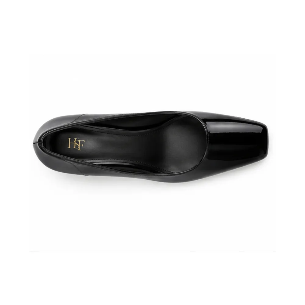 Square-Toe Patent Kitten-Heel Pump for Private Label Brands - Image 4