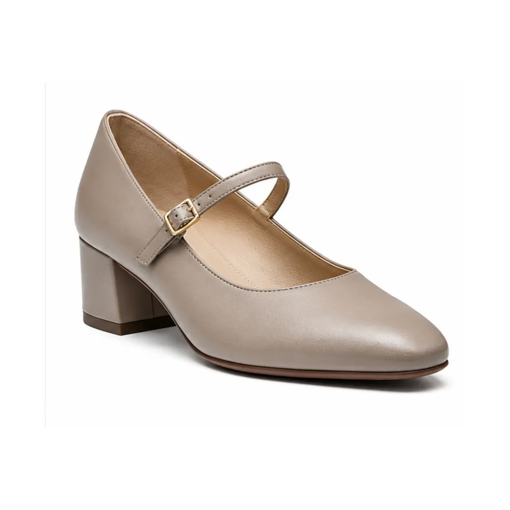 Private label closed toe Mary Jane mid heel for footwear brands, retailers, wholesalers, importers, and sourcing teams