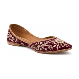 Private label thread embroidered bridal khussa for brands, retailers, wholesalers, importers, and sourcing teams