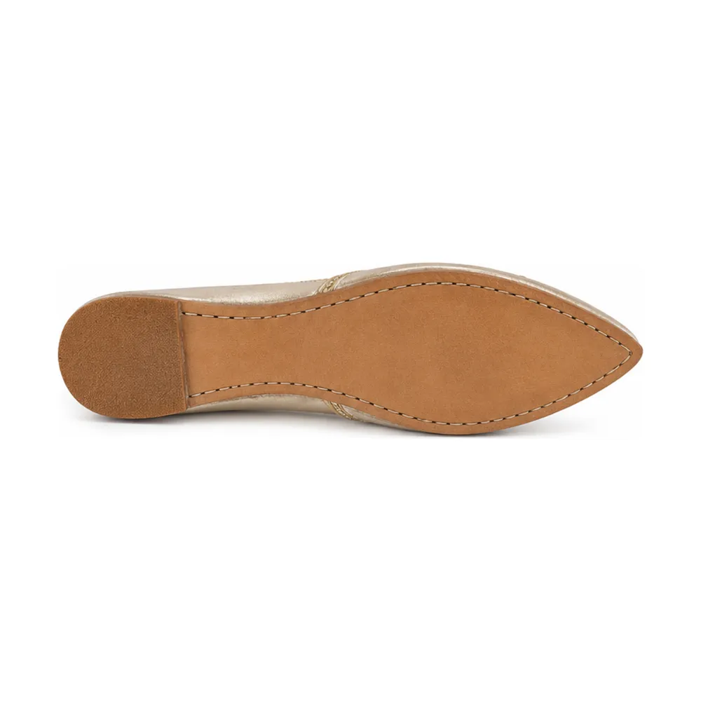 Metallic Leather Khussa for Private Label Brands - Image 3