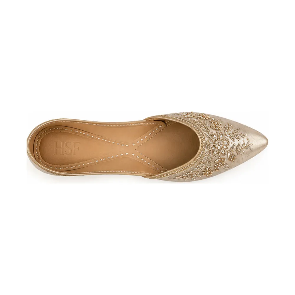 Metallic Leather Khussa for Private Label Brands - Image 2