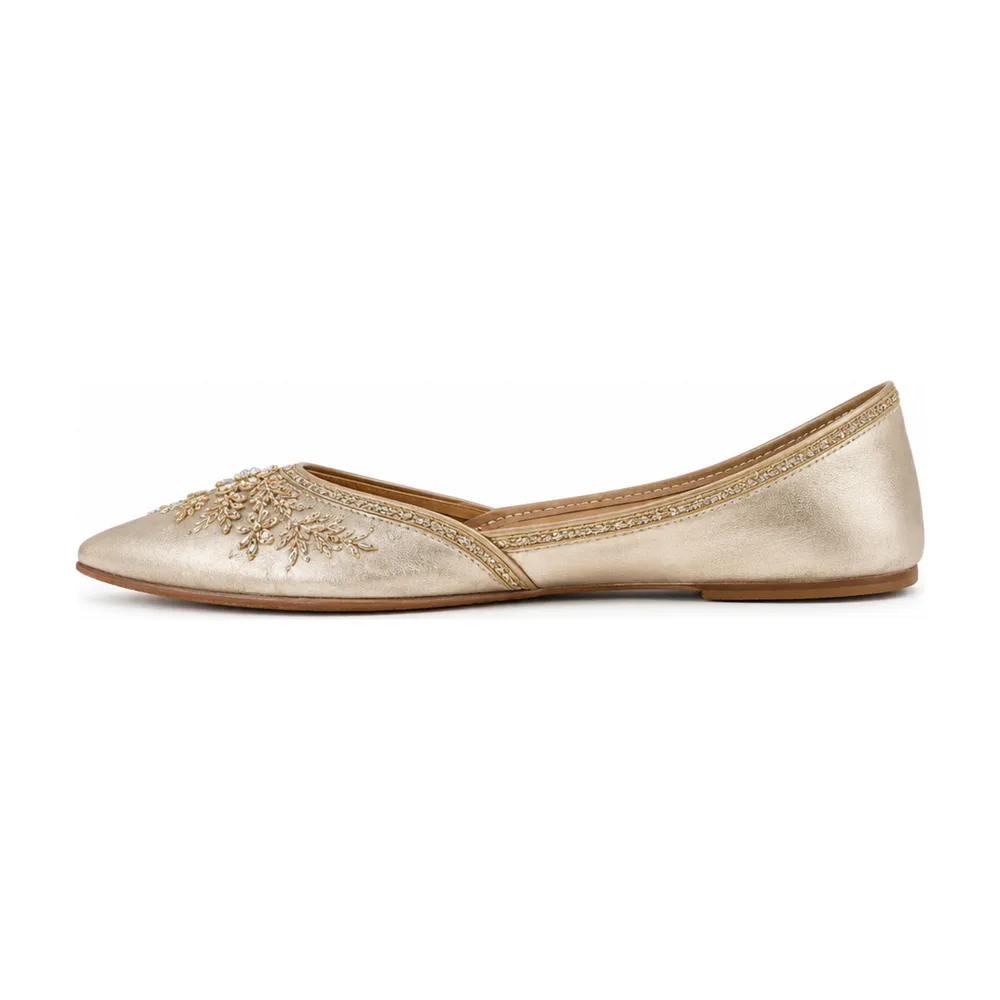 Metallic Leather Khussa for Private Label Brands - Image 4