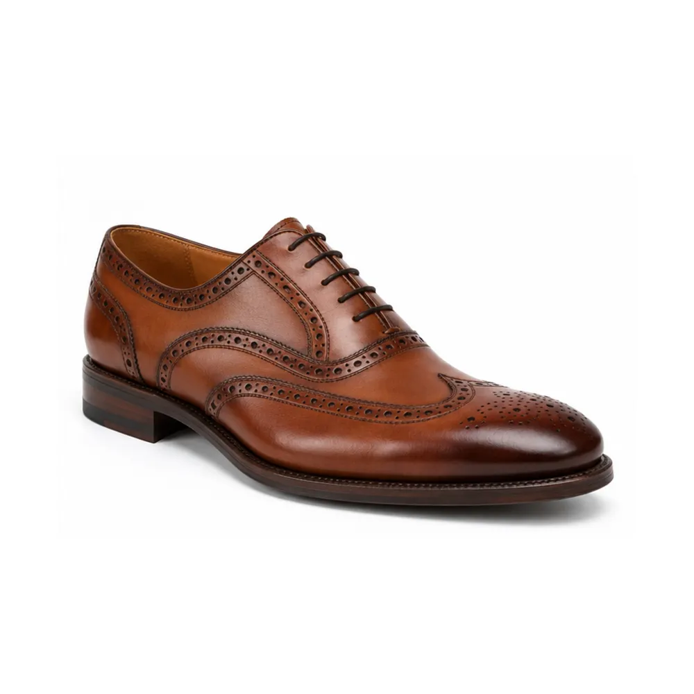 Private label wingtip full brogue oxford for footwear brands, retailers, wholesalers, importers, and sourcing teams