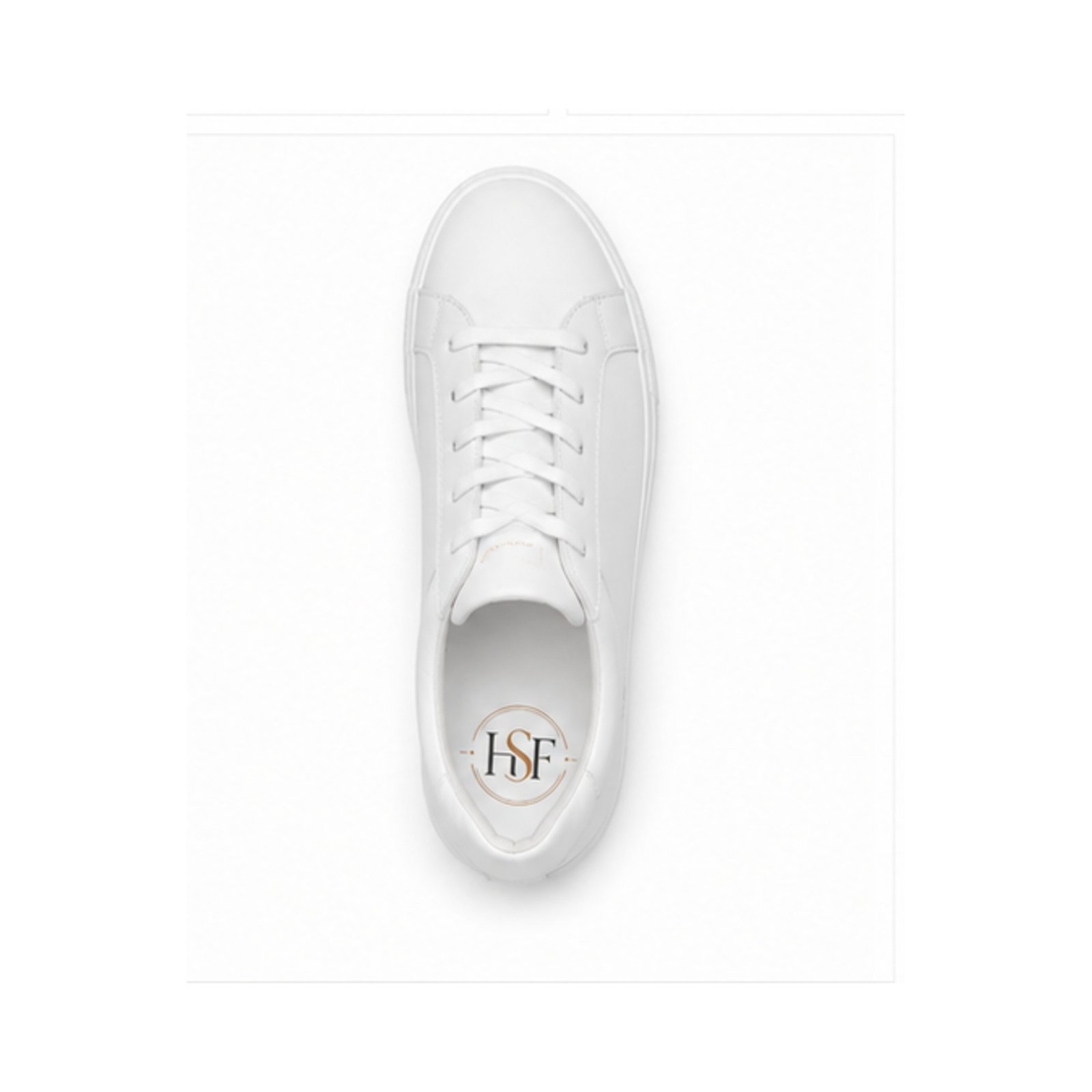 White Leather Cupsole Casual Sneaker for Private Label Brands - Image 4