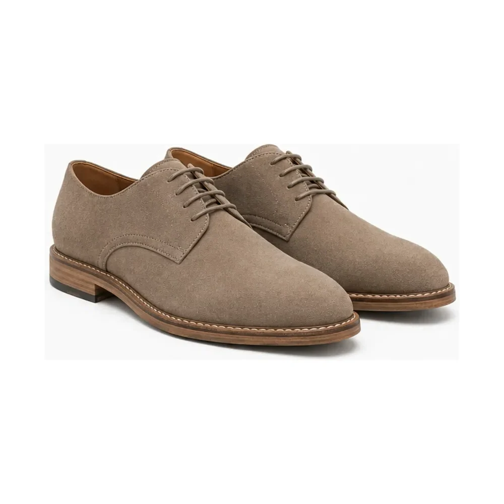 Private Label Suede Plain Toe Casual Derby for brands, retailers, wholesalers, importers and sourcing teams