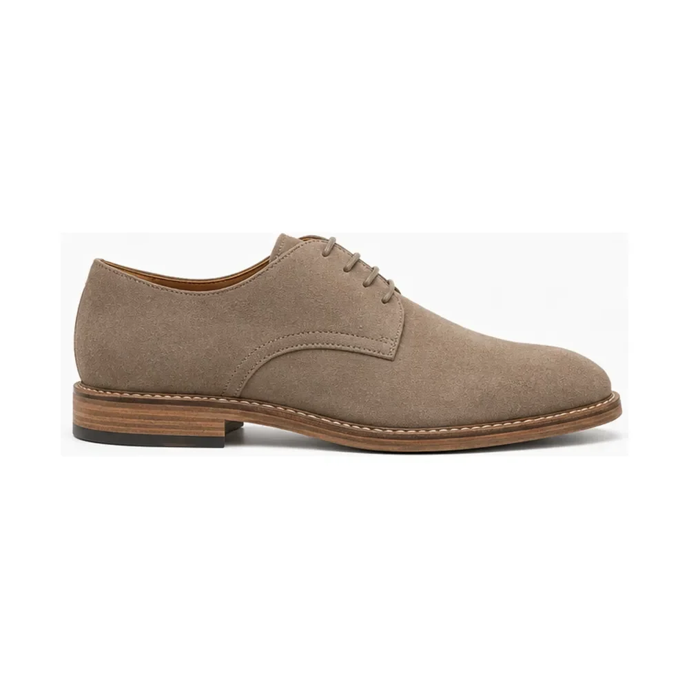 Suede Plain-Toe Casual Derby for Private Label Brands - Image 4