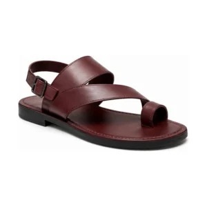 Private label toe loop leather sandal for men designed for footwear brands, retailers, wholesalers, importers and sourcing teams