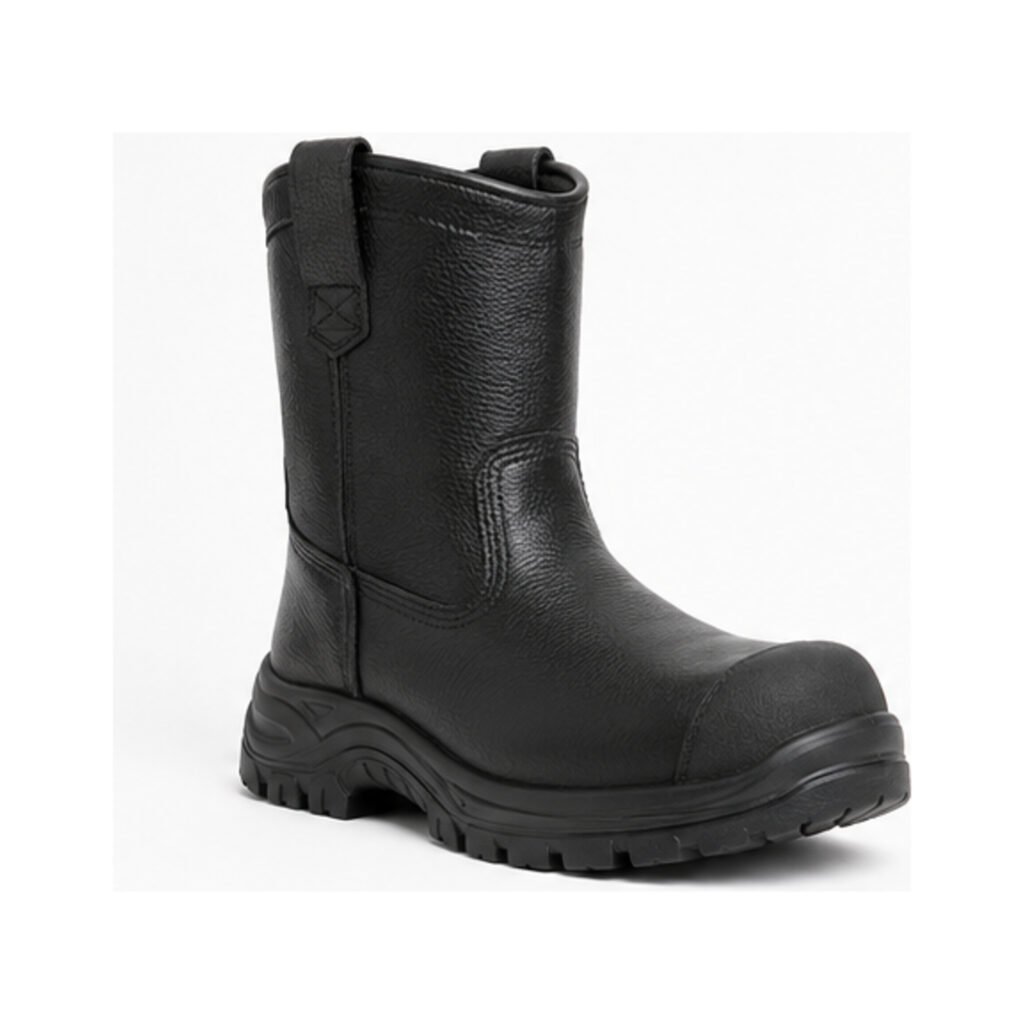Private label pull on steel toe work boot for footwear brands, wholesalers, retailers and OEM safety footwear suppliers