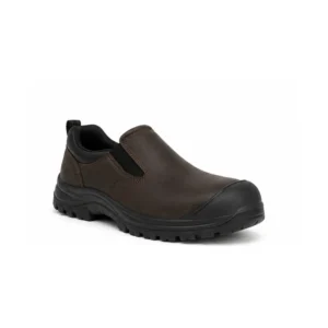 Private label metal free composite toe slip on work shoe for brands, retailers, wholesalers, importers and footwear sourcing teams