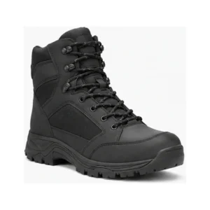 Private label women's fit puncture resistant work boot in an all-black technical finish, offered to wholesale and private label safety footwear buyers